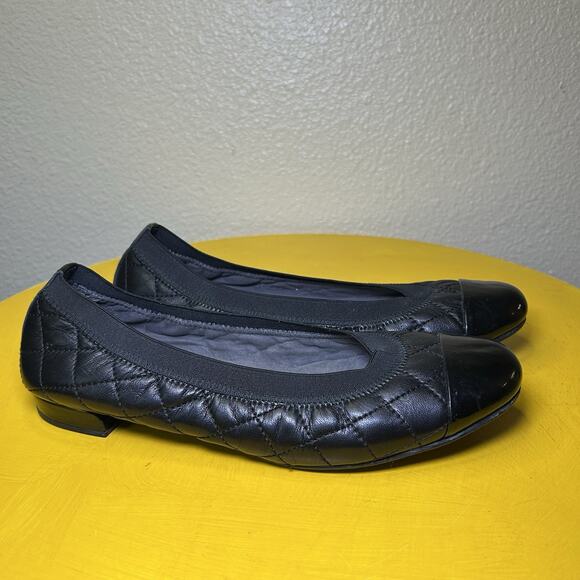 Stuart Weitzman Black Ballet Flats 7 Slip On Shoes Casual Womens Office Work - Picture 1 of 13